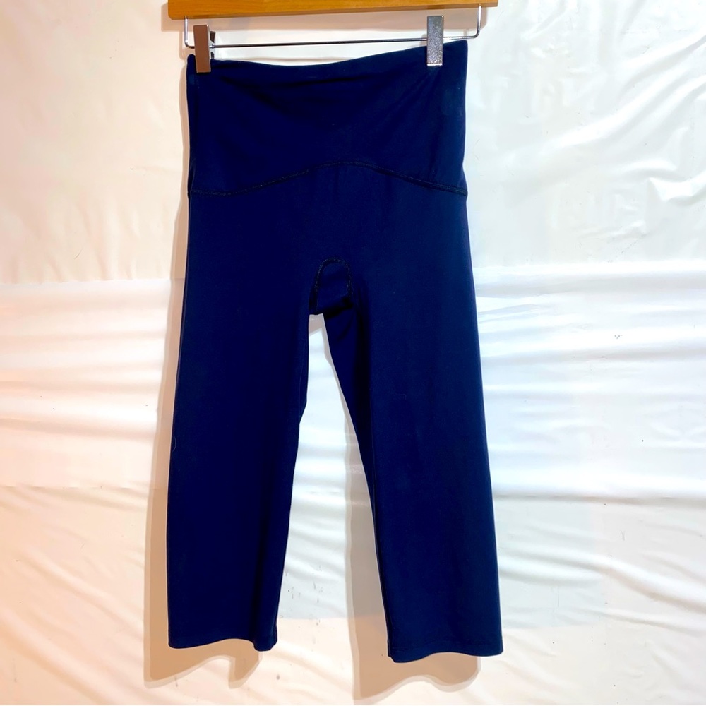 Spanx Leggings Cropped Capri Slimming Smoothing Blue Size medium